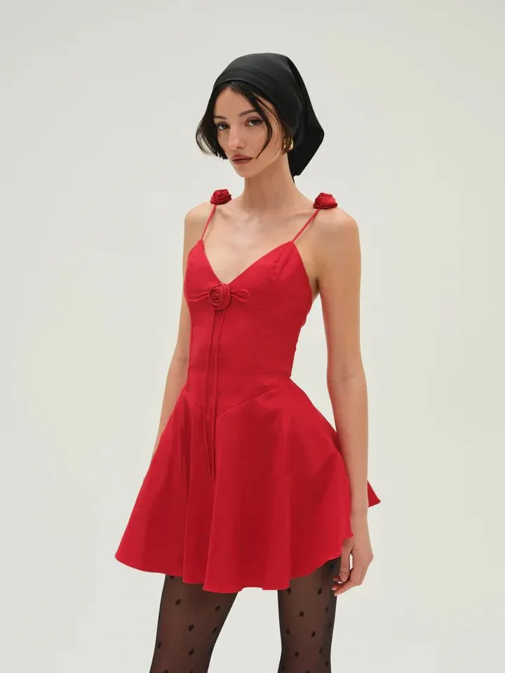 Orsa Mini Dress in Red