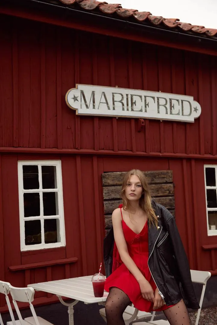 Orsa Mini Dress in Red