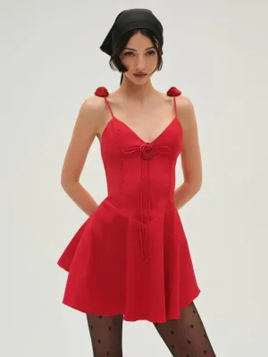 Orsa Mini Dress in Red