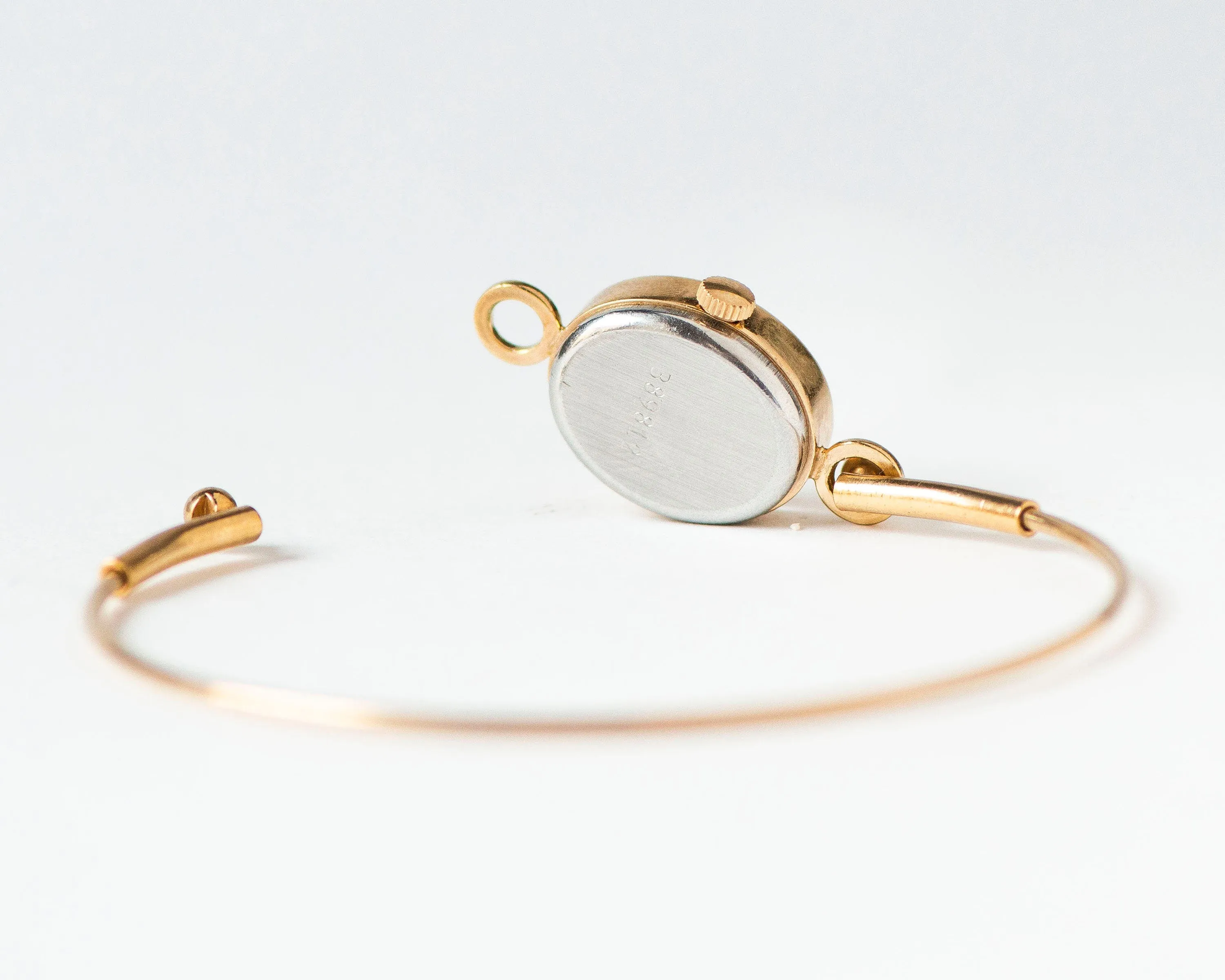 Oval cocktail wristwatch women tiny bracelet gold plated Seagull, evening watch black dial minimalist chic lady watch jewelry classic gift
