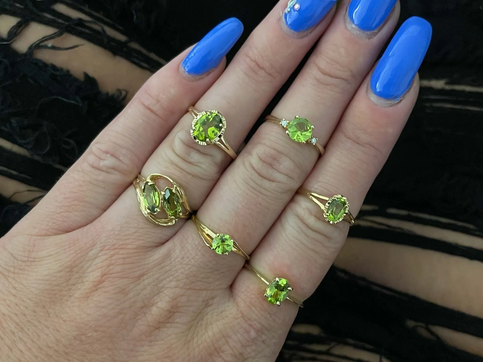 Oval Peridot Ring in 14k Yellow Gold