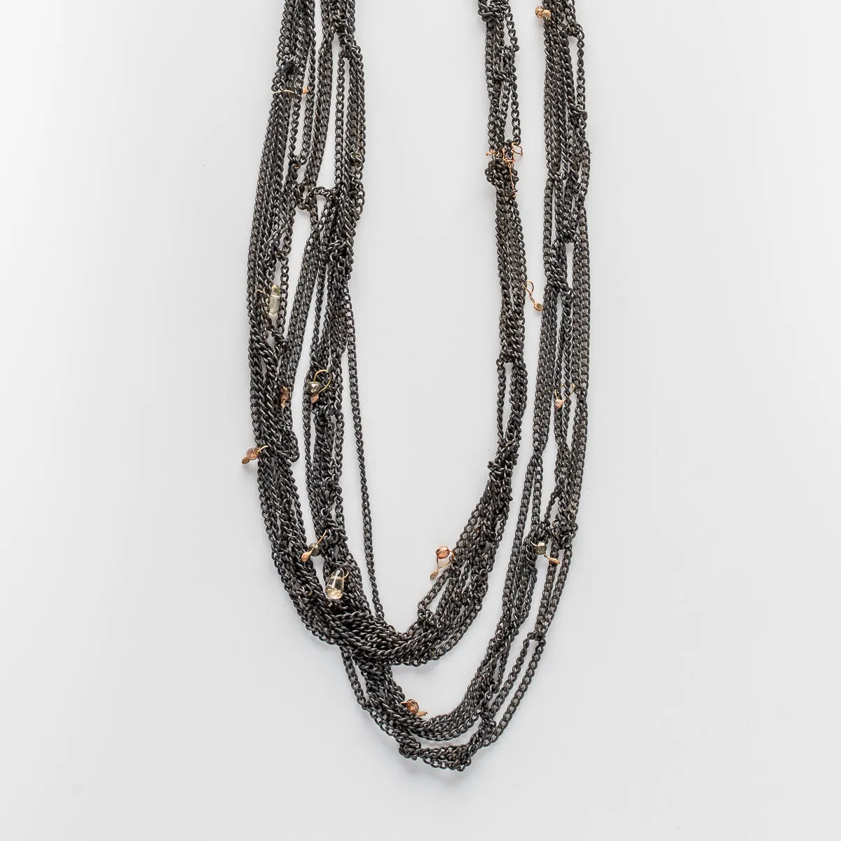 Oxidized Chains Necklace