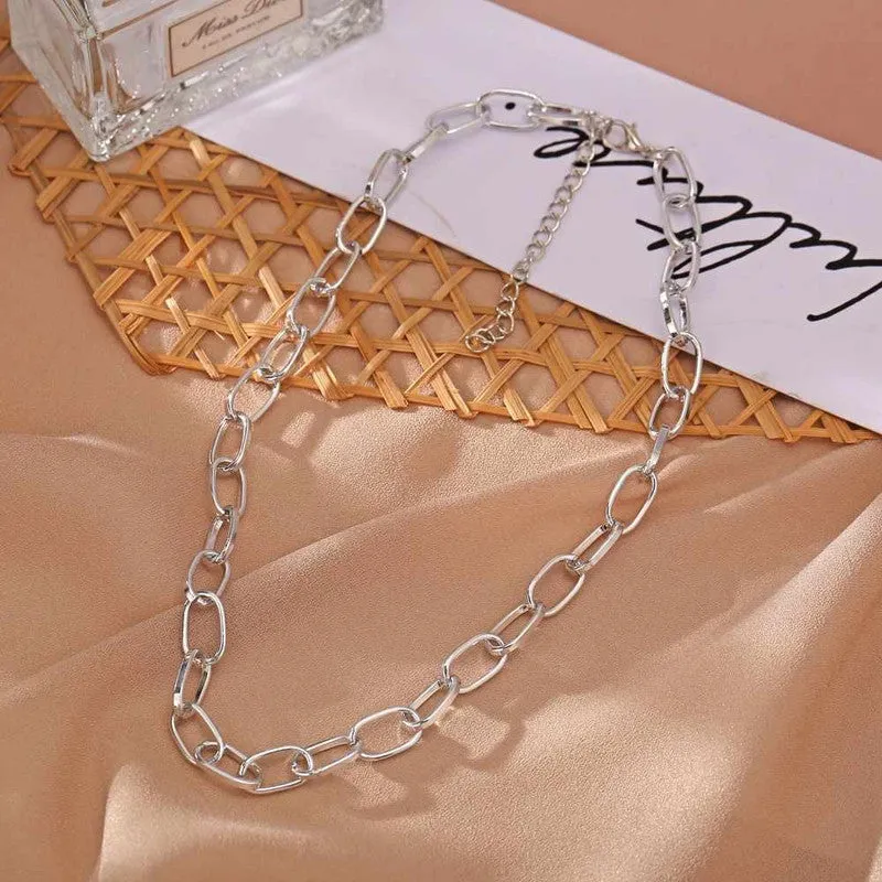 Pack of 2 Gold and Silver Chunky Chain Pendant