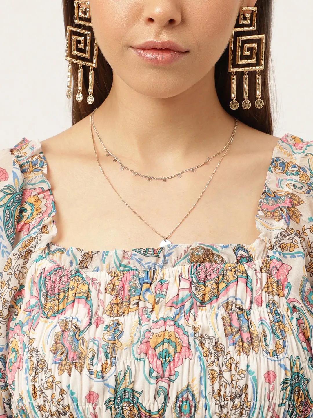 Paisley Print Fit & Flare Maxi Dress