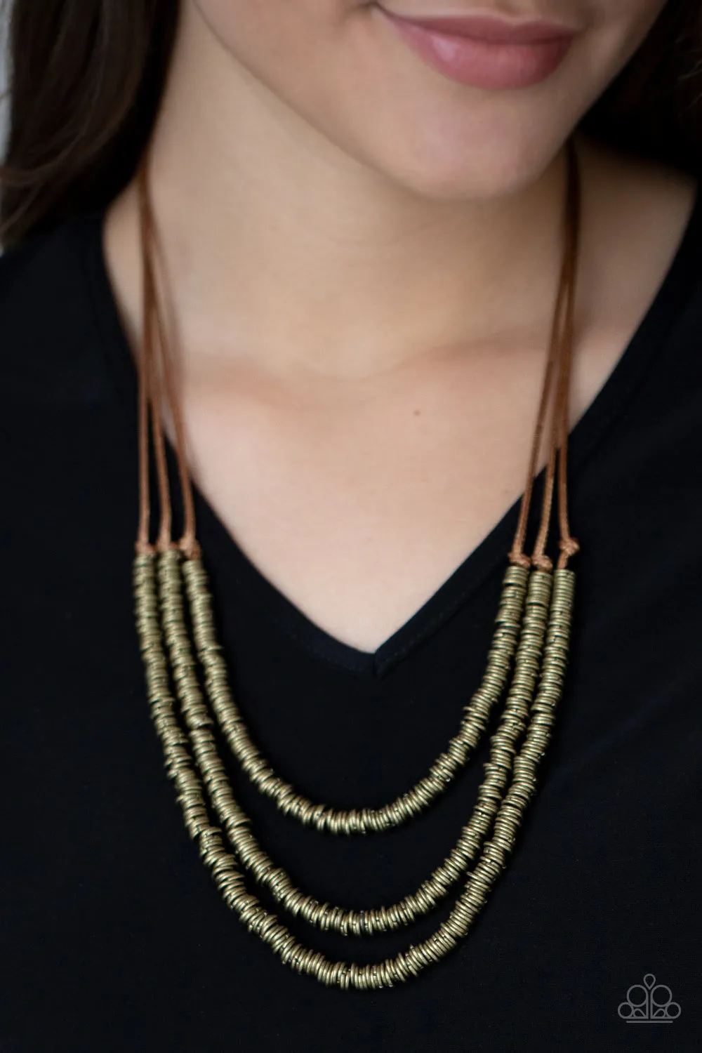 Paparazzi RING to Reason - Brass Necklace