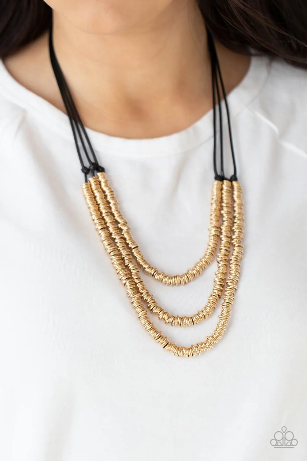 Paparazzi RING to Reason - Brass Necklace
