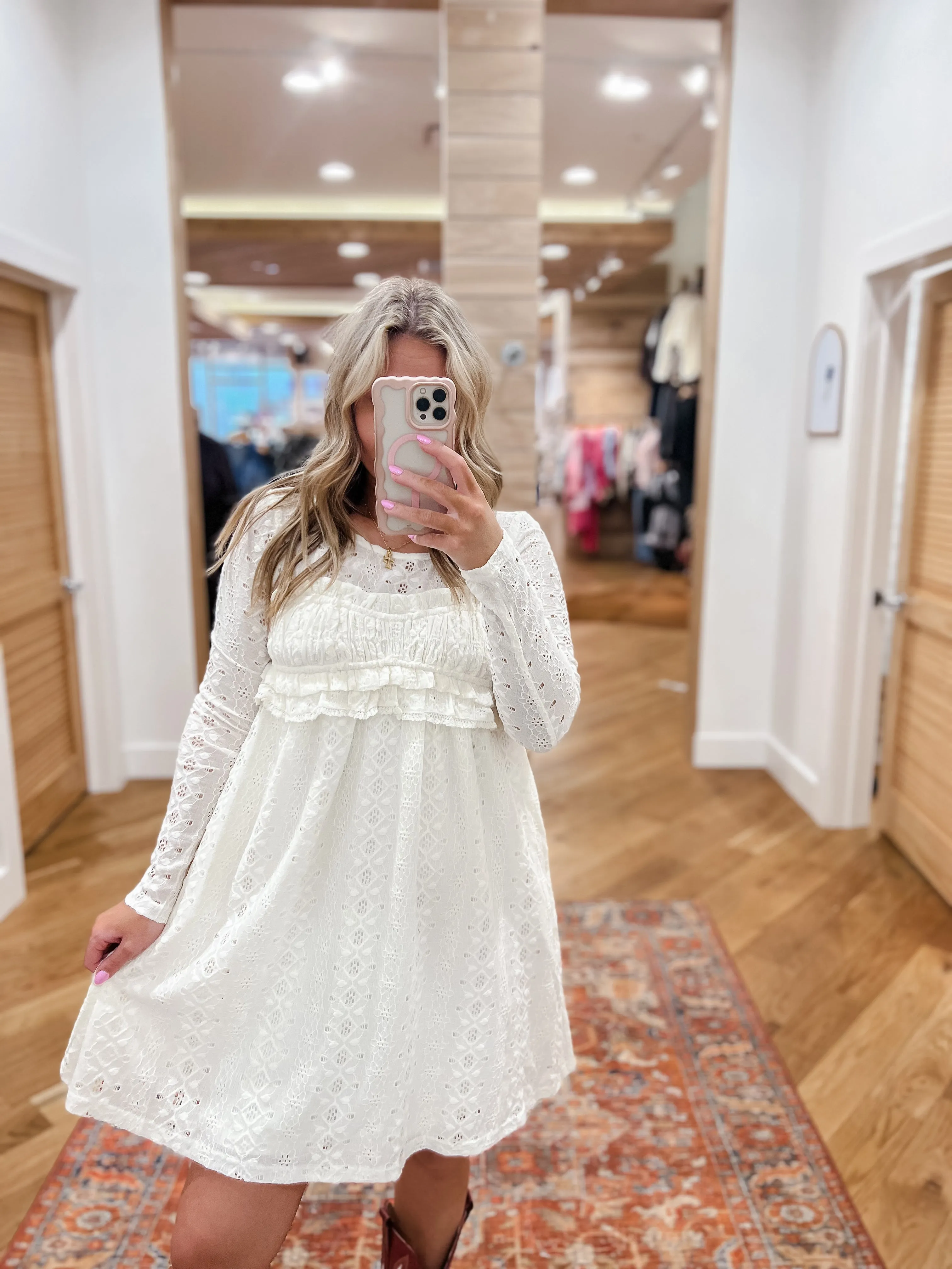 Parker Cream Lace Mini Dress