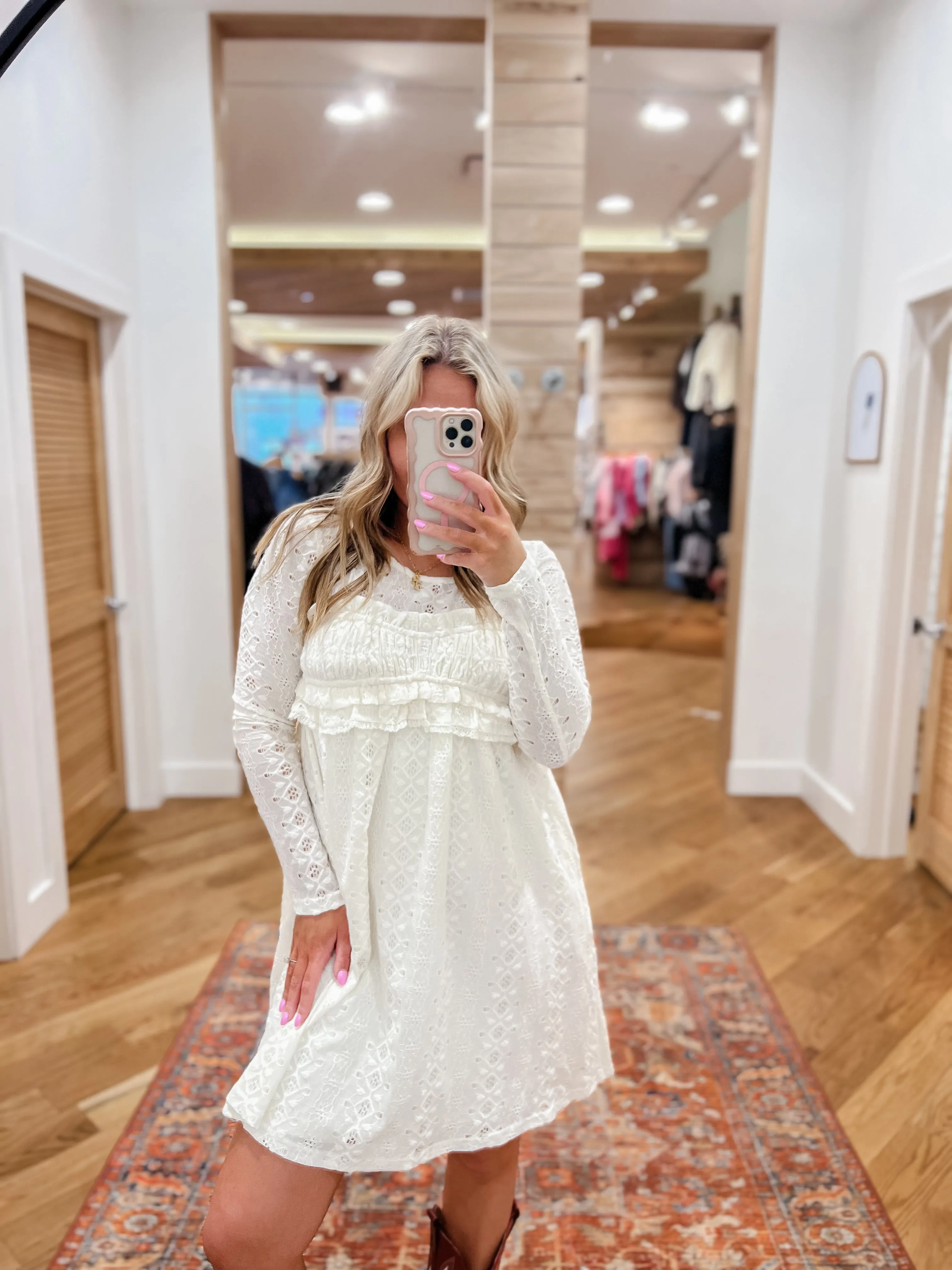 Parker Cream Lace Mini Dress