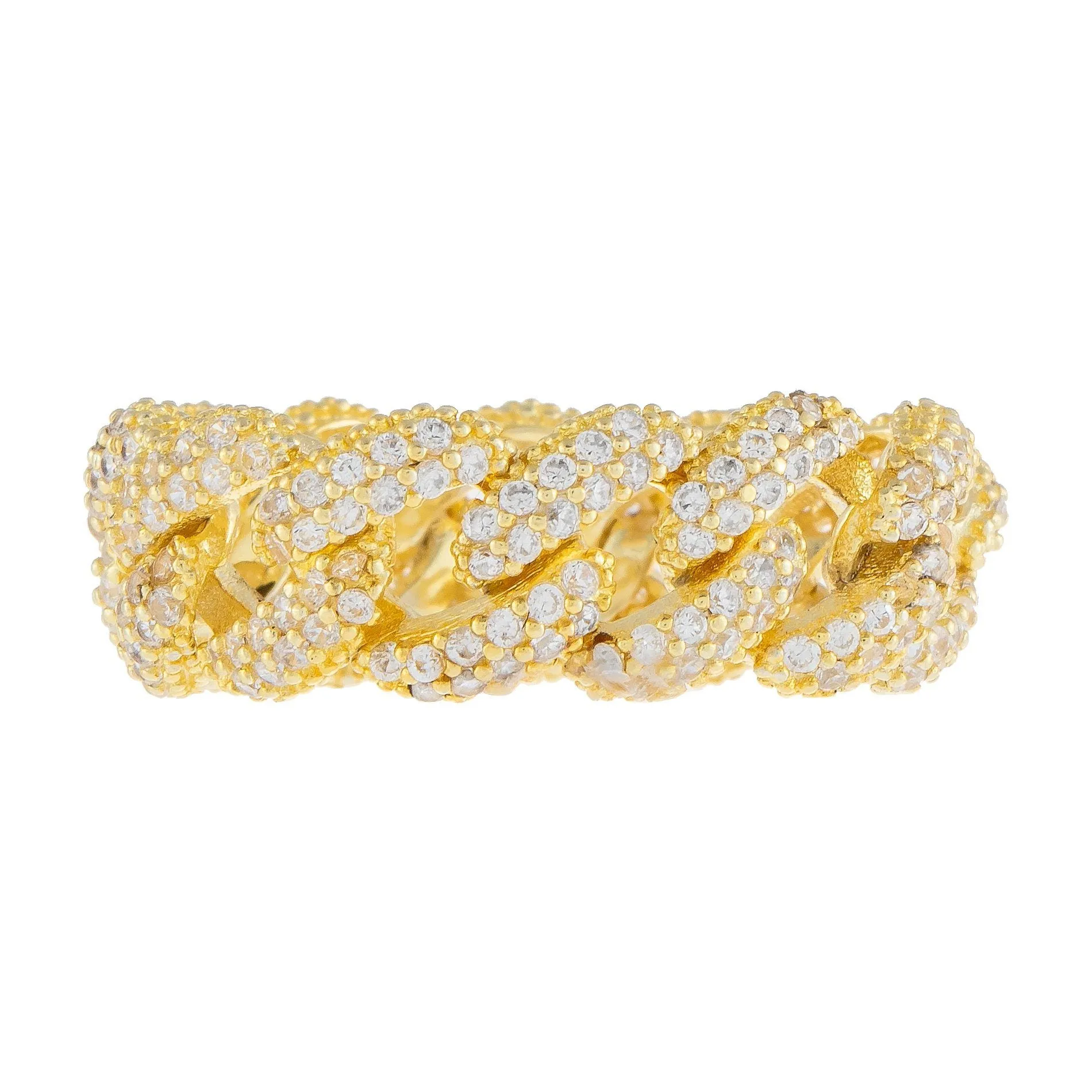 Pavé Chain Link Ring