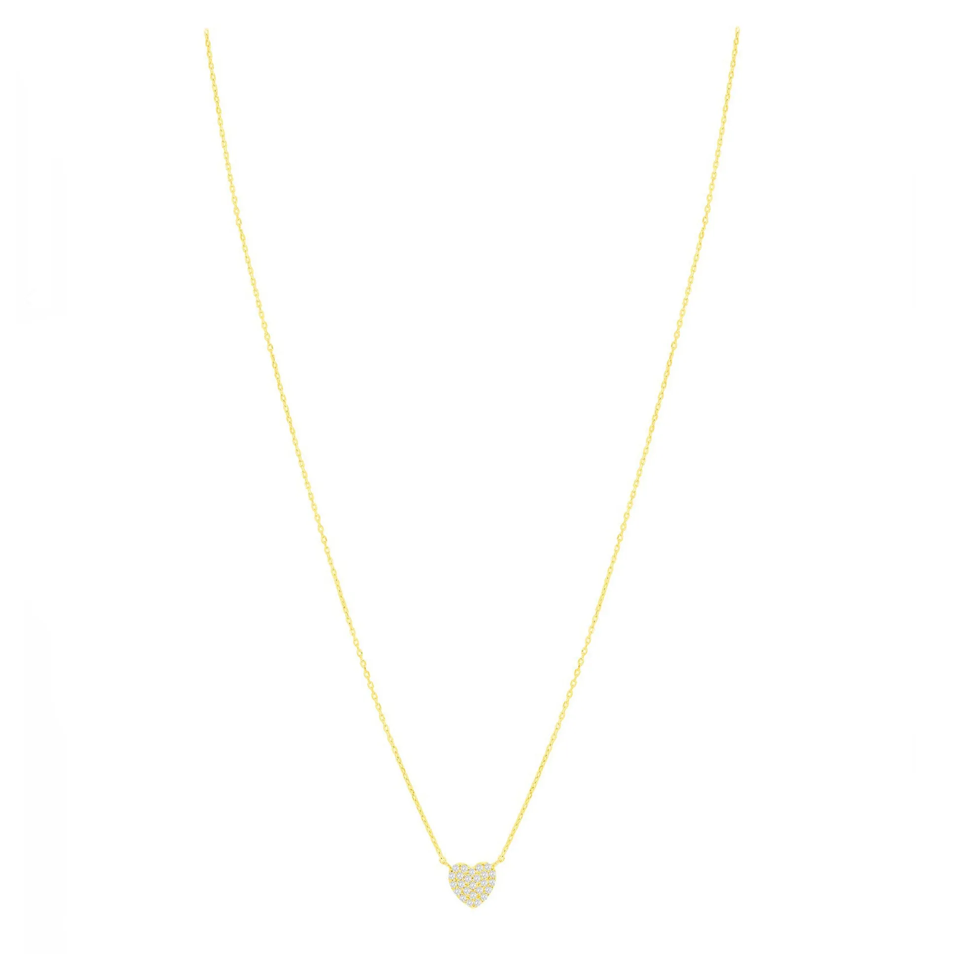 Pave Mini Heart Necklace