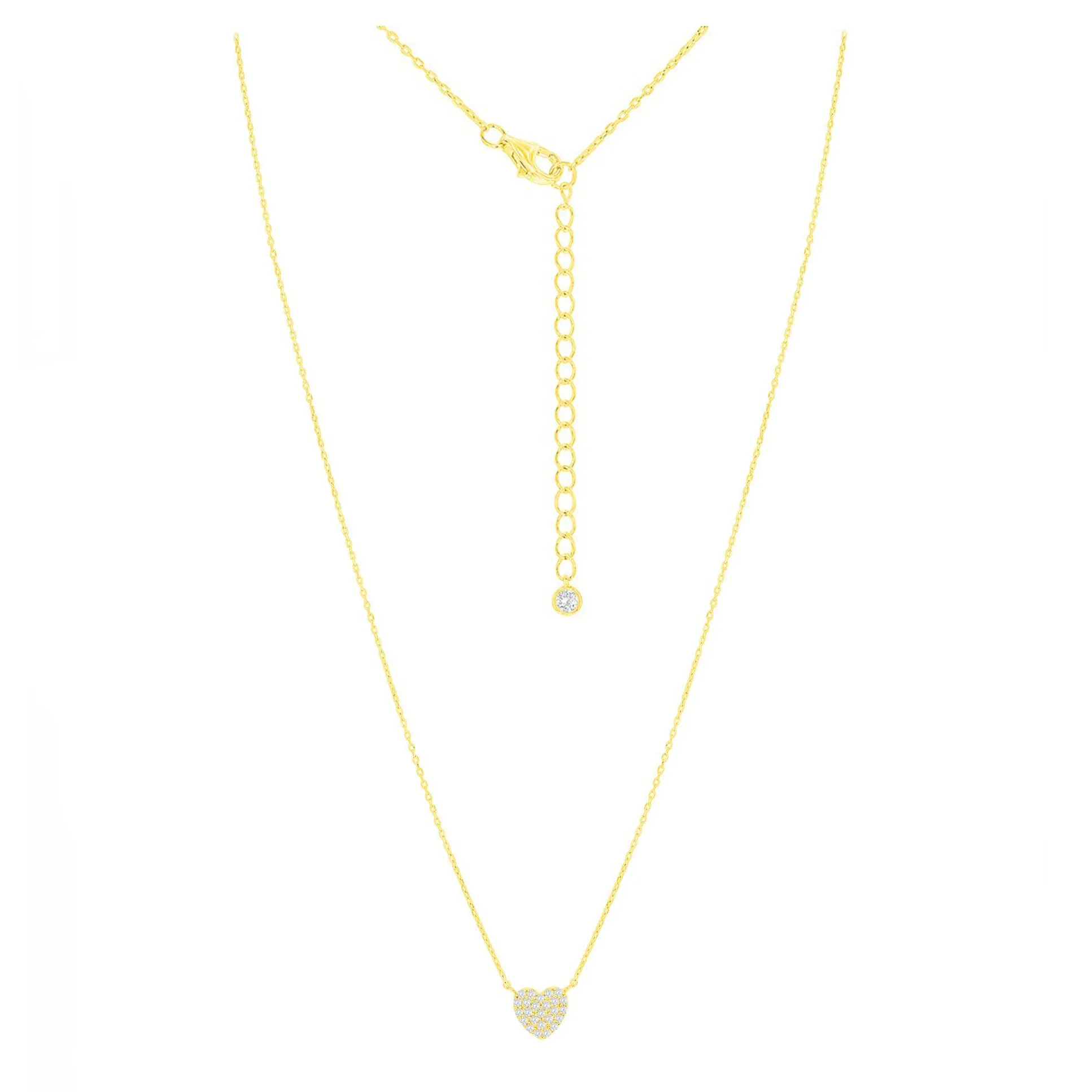Pave Mini Heart Necklace