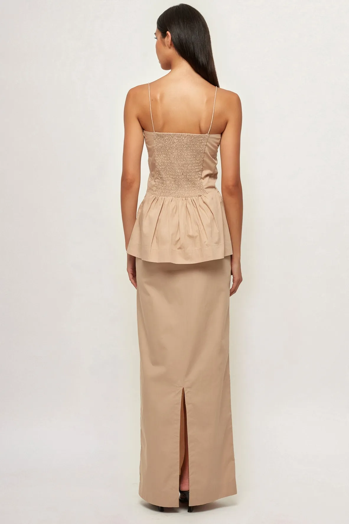 Peplum Top | Pencil Maxi Skirt