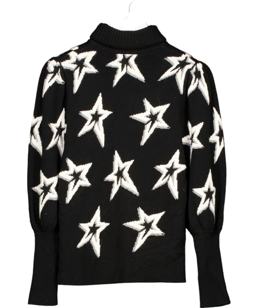 Perfect Moment Black Star Dust Merino Wool Sweater UK S