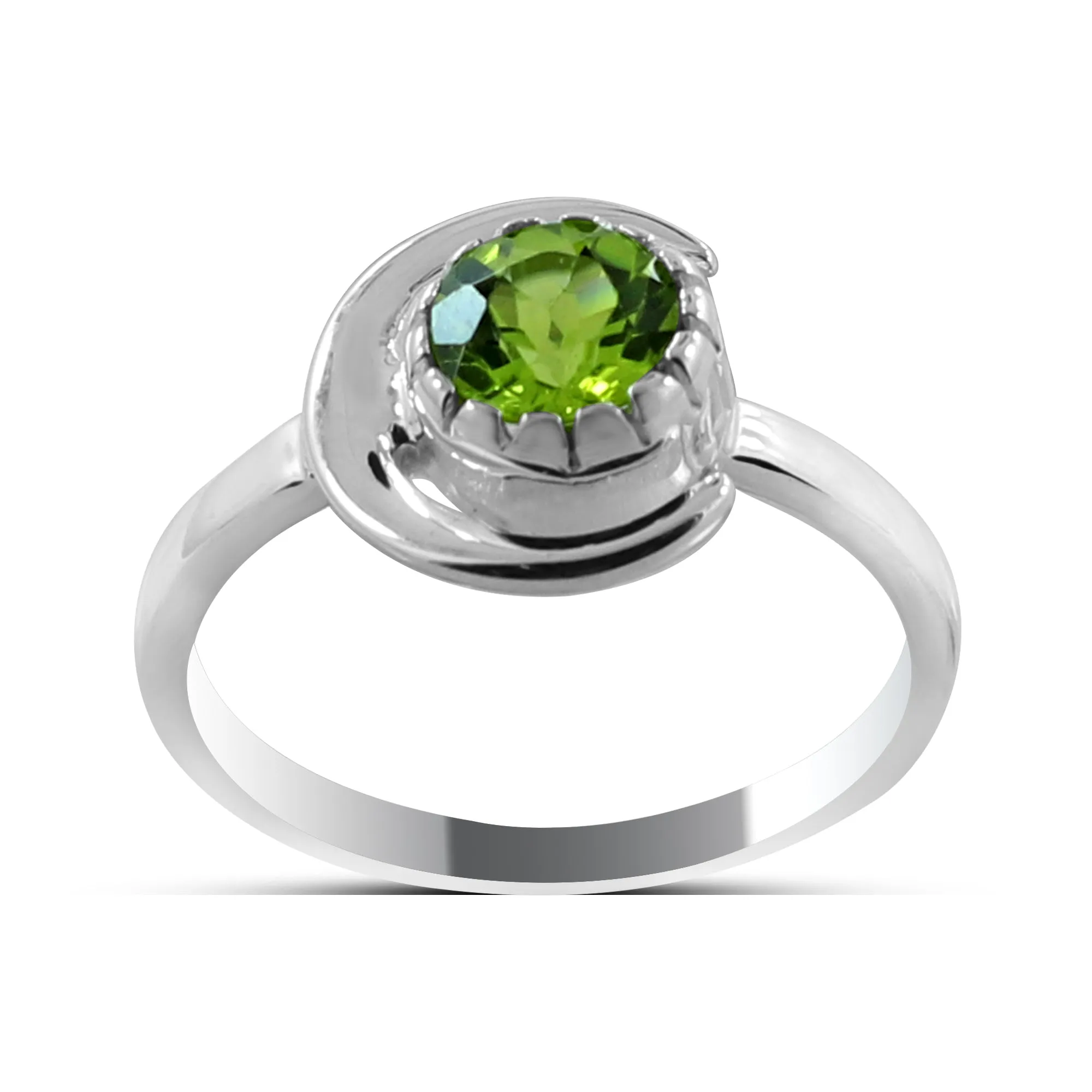 Peridot Silver Rings