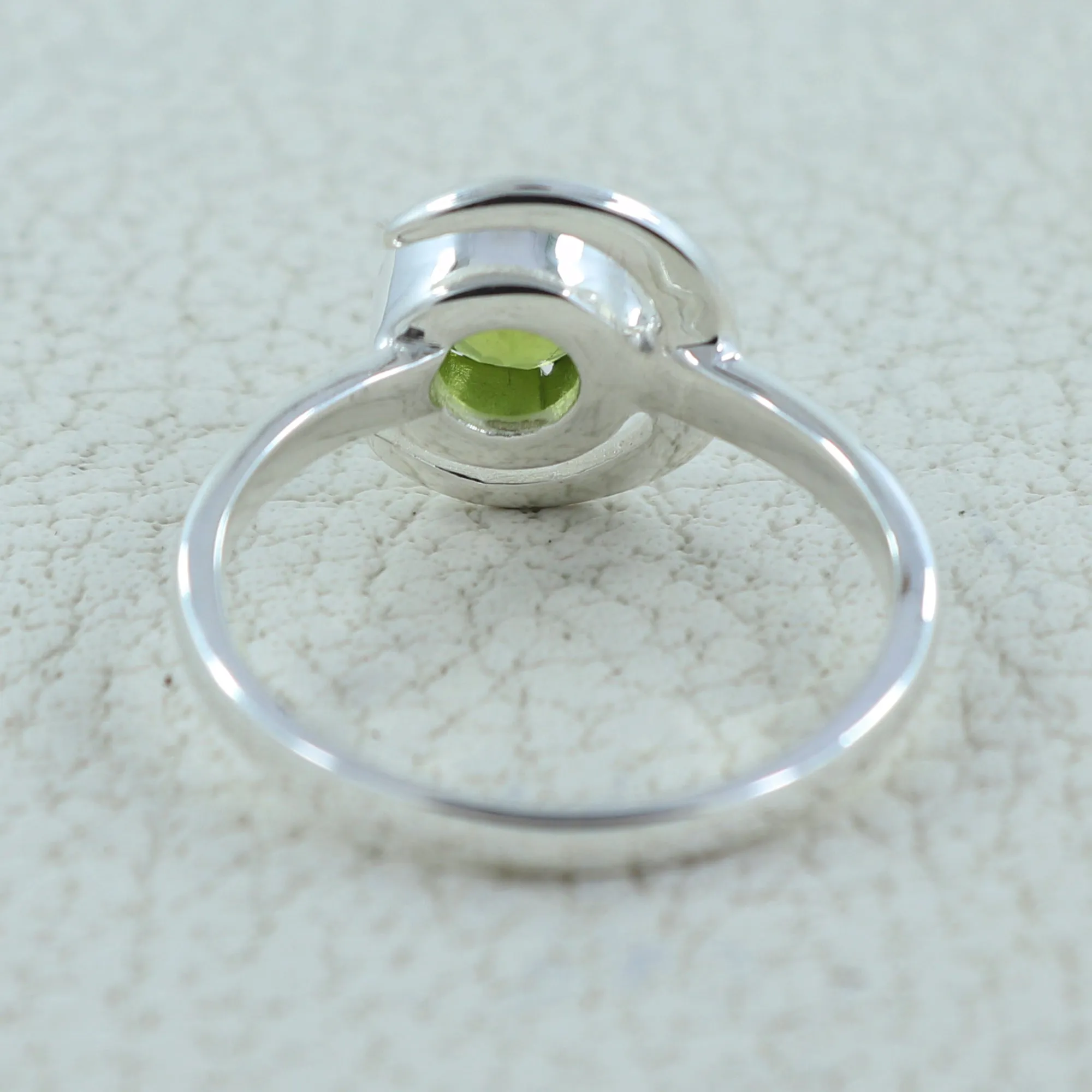 Peridot Silver Rings