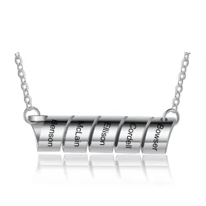 Personalized Engraved 5 Names Necklaces For Men