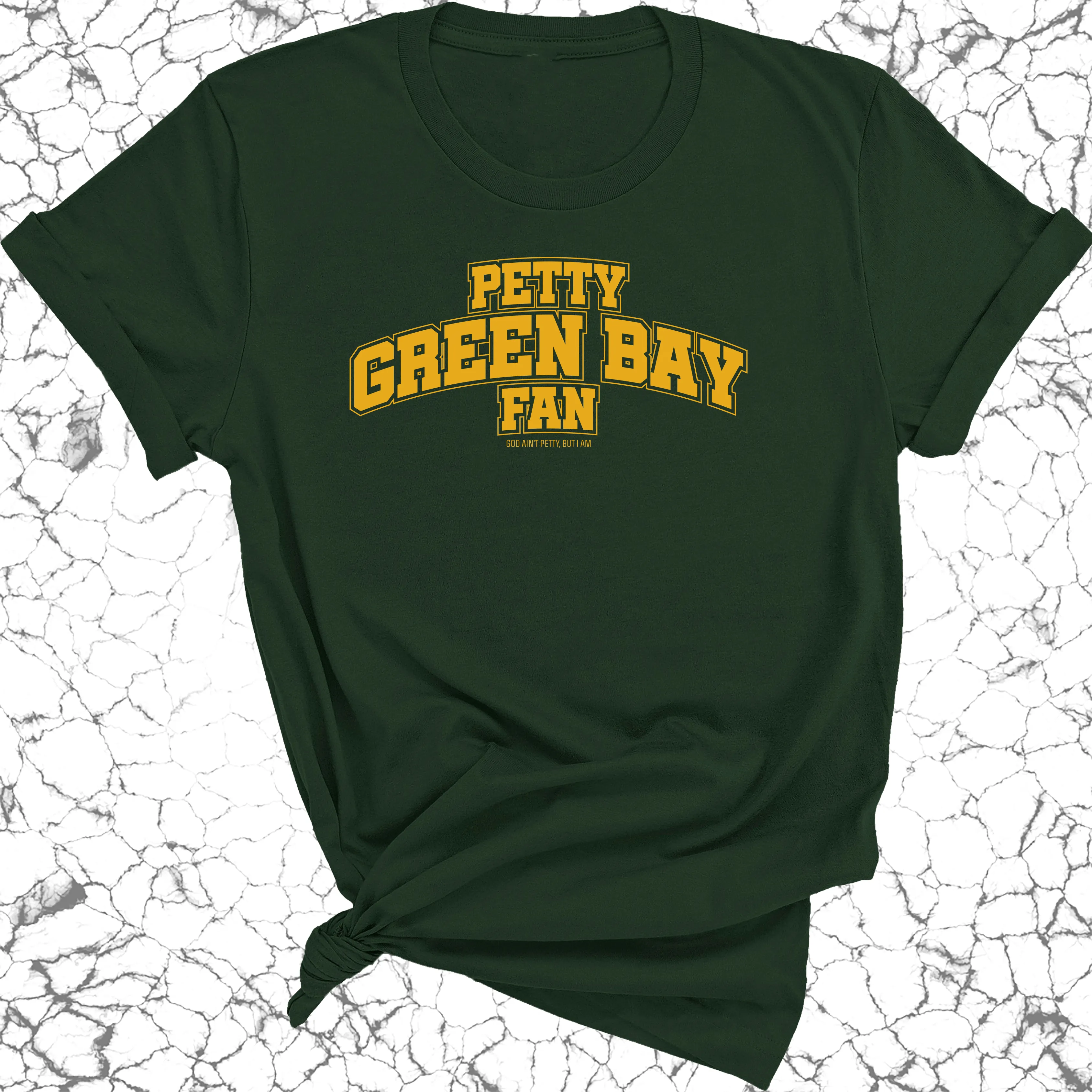 Petty Green Bay Fan Unisex Tee (Forest Green/Gold)