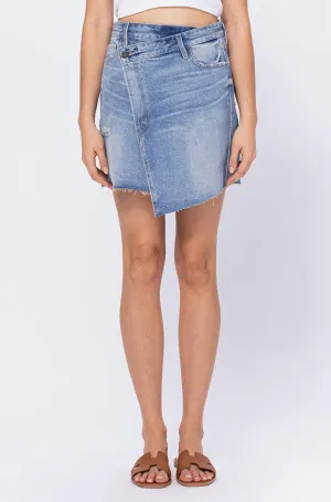 Peyton High Rise Slanted Mini Skirt