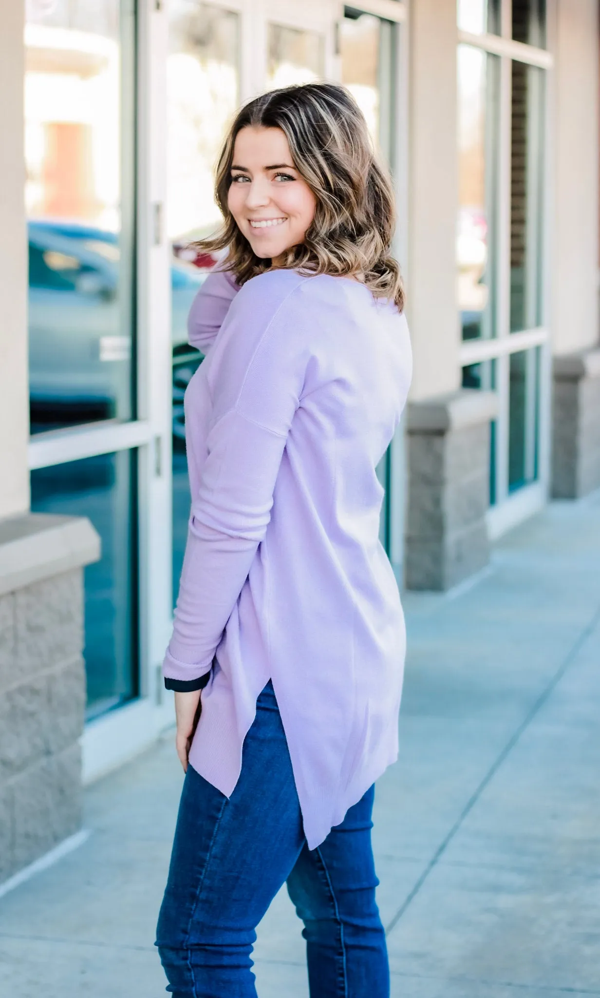 Piece of My Heart Sweater in Lavender
