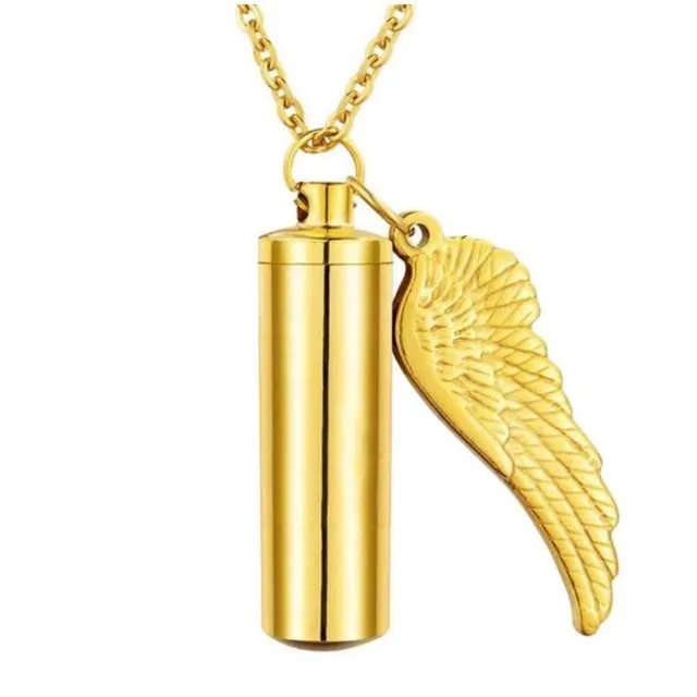 PIGGOODS Cremation Urn Necklace for Ashes Memorial Keepsake Pendant