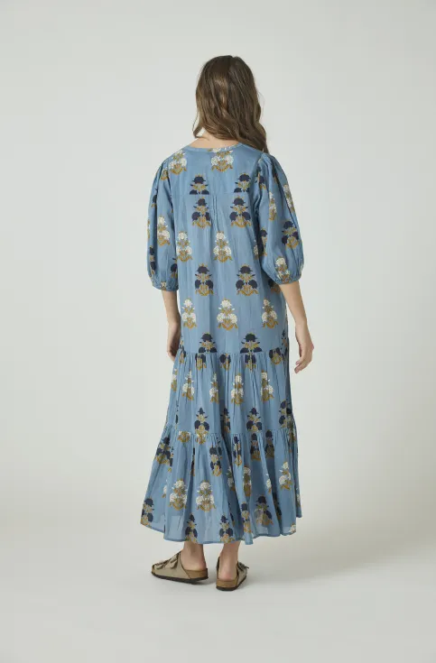 Pink Chicken Indria Maxi in Blue Flowerette