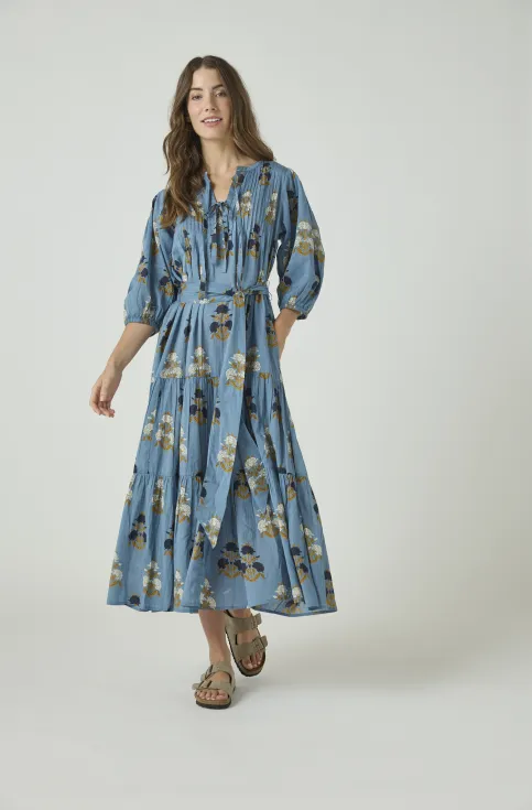 Pink Chicken Indria Maxi in Blue Flowerette