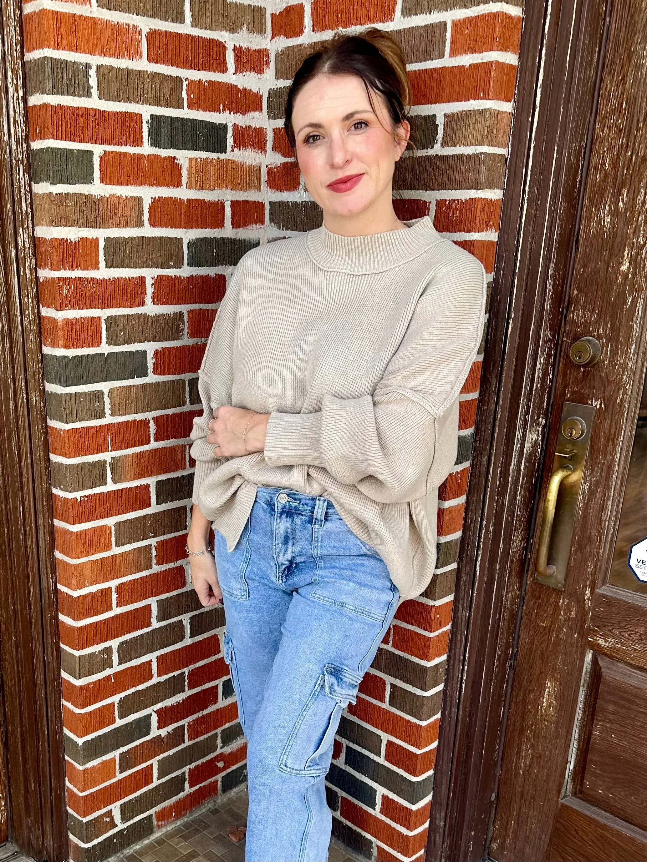 Plainly Perfect Sweater: Sand Beige