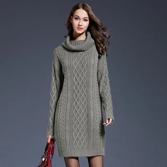 Plus Size Knitted Trendy Lady Pullovers Sweater