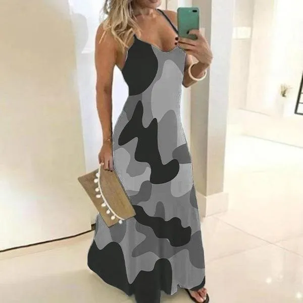 Plus Sizes Camouflage Women Long Dresses