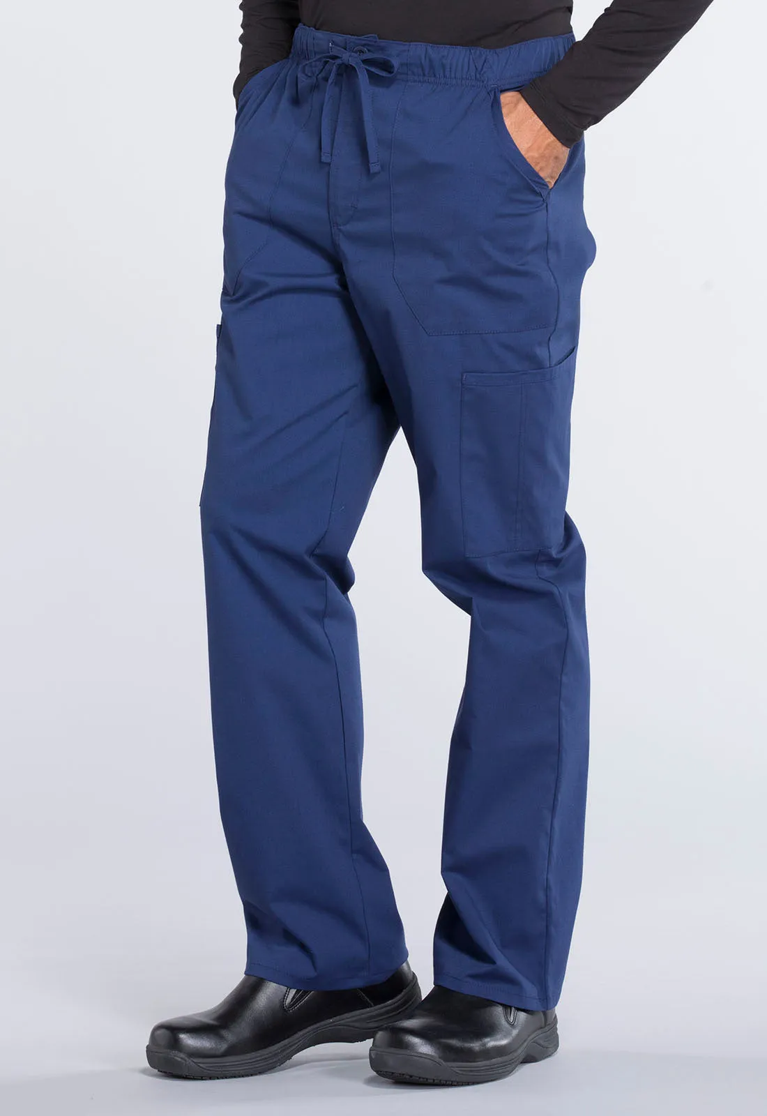 Professionals WW190 Men's Tapered Leg Fly Front Cargo Pants Navy