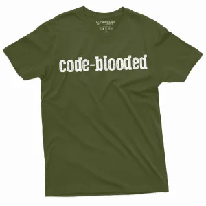 Programmer funny T-shirt code-blooded coding software engineer developer humorous tee