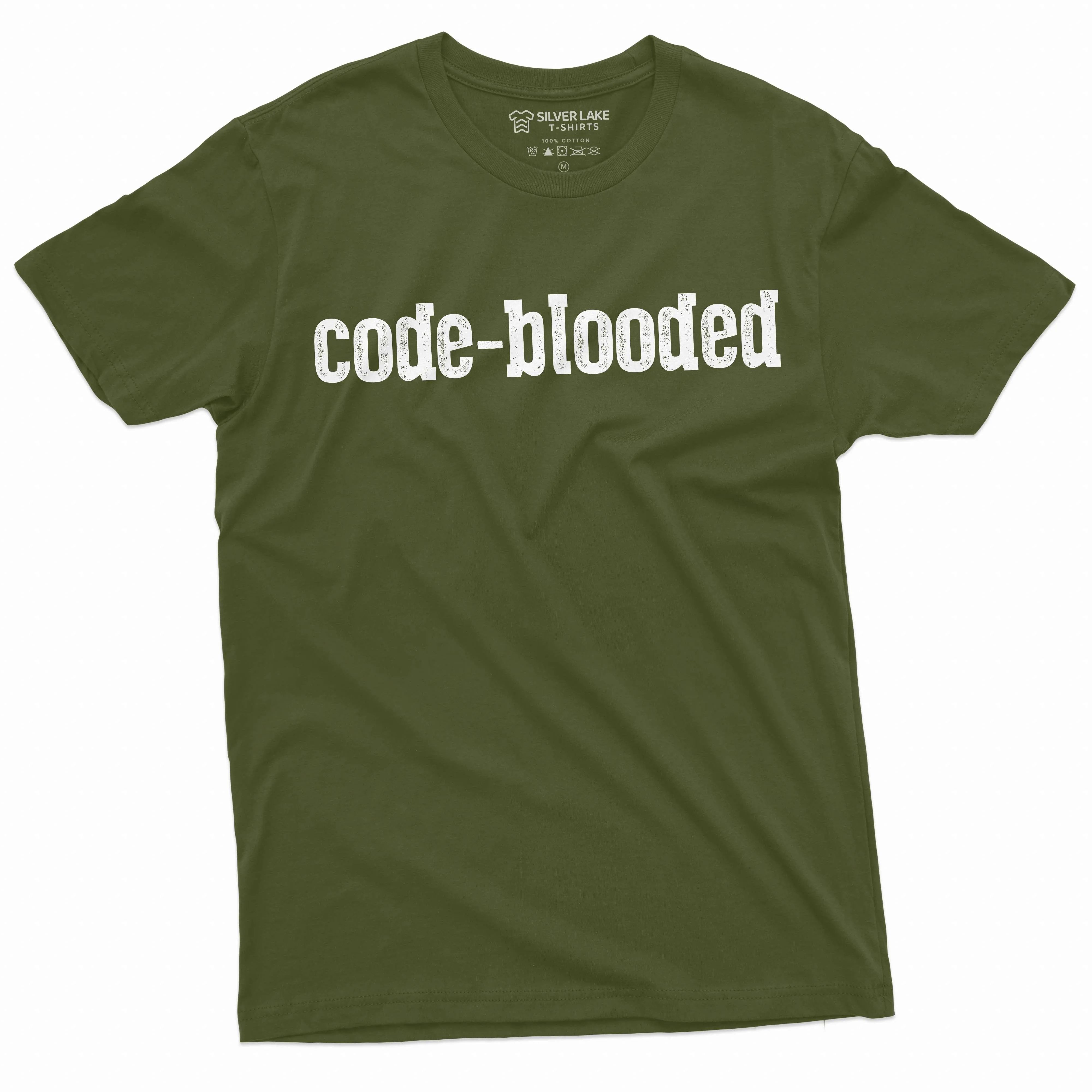 Programmer funny T-shirt code-blooded coding software engineer developer humorous tee