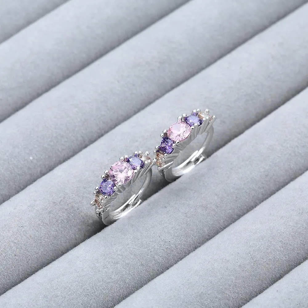 Purple Zircon Earrings