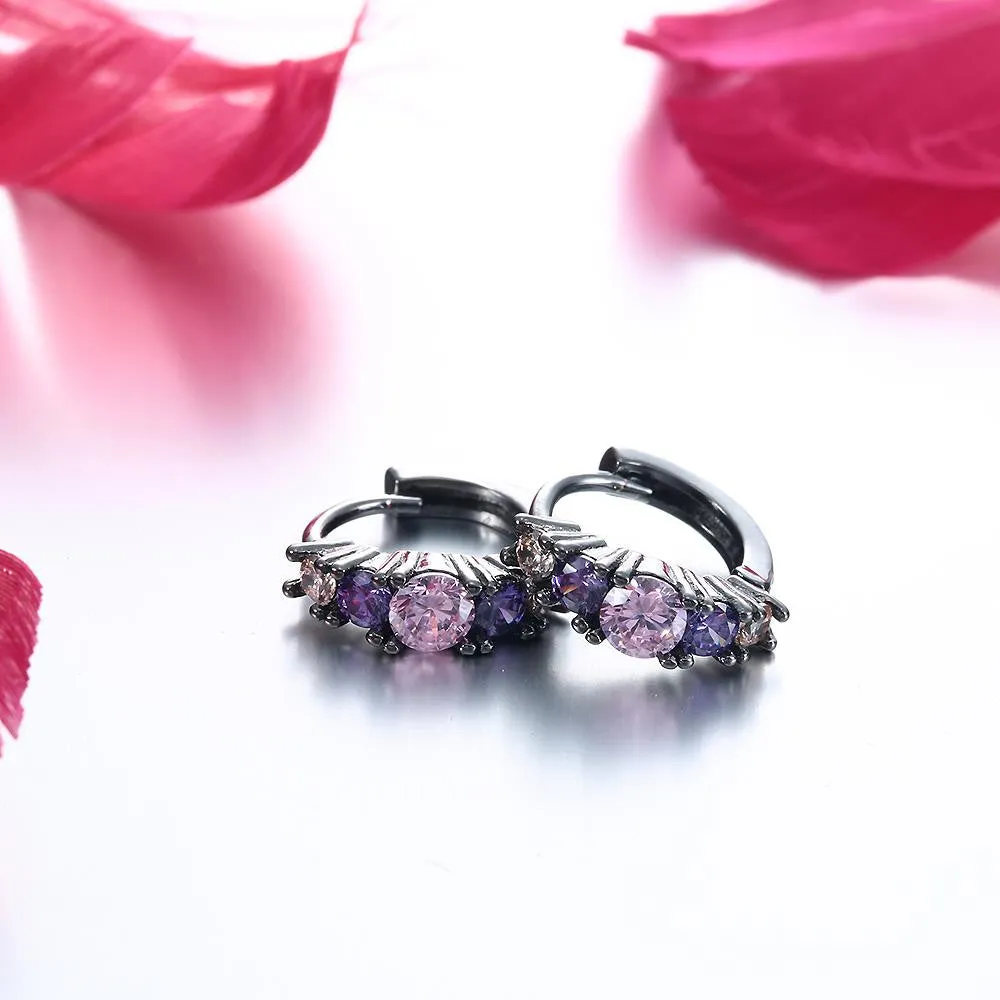 Purple Zircon Earrings