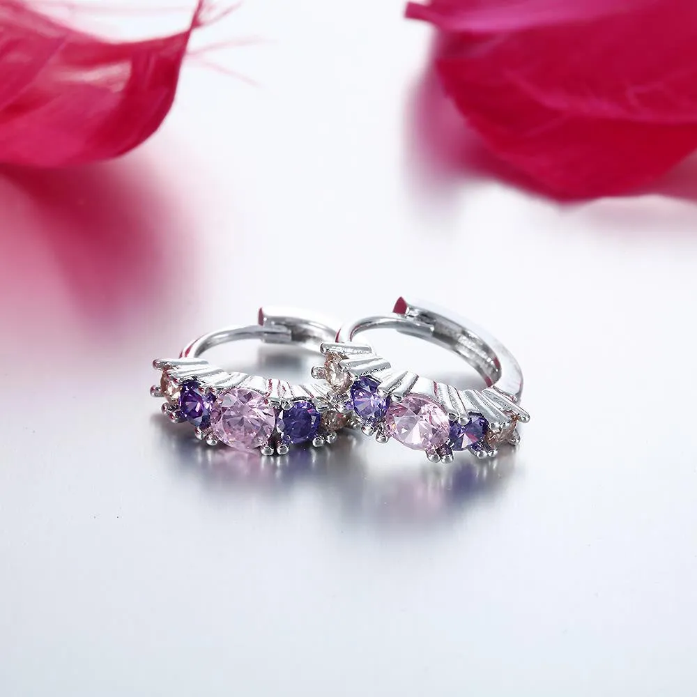 Purple Zircon Earrings