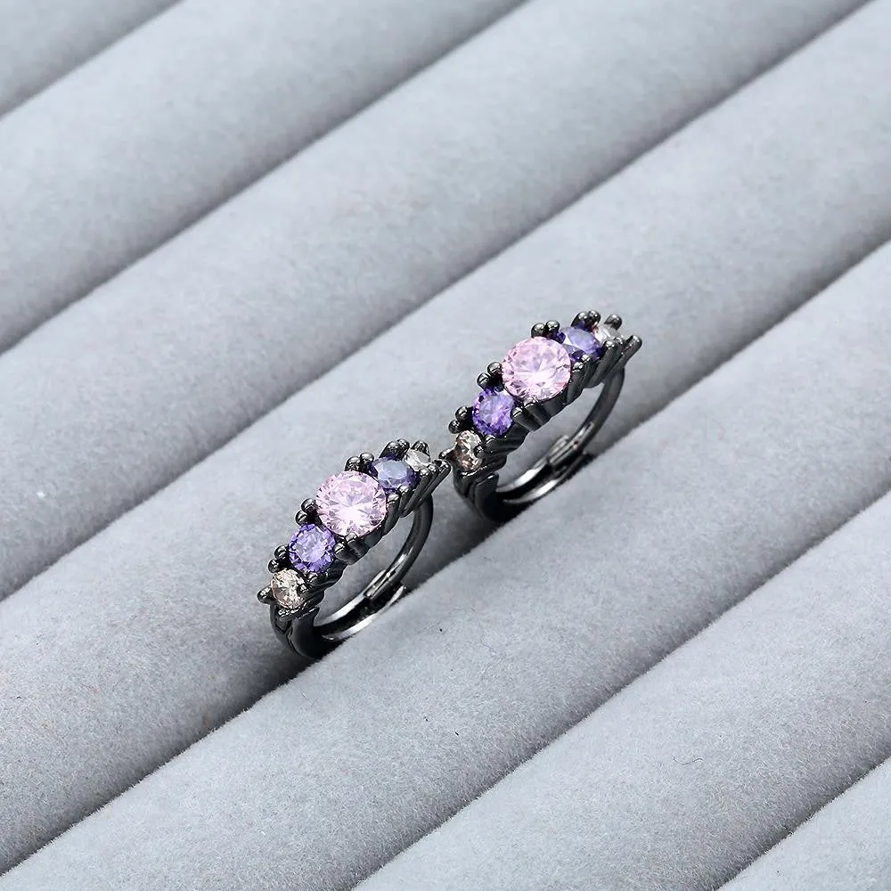 Purple Zircon Earrings