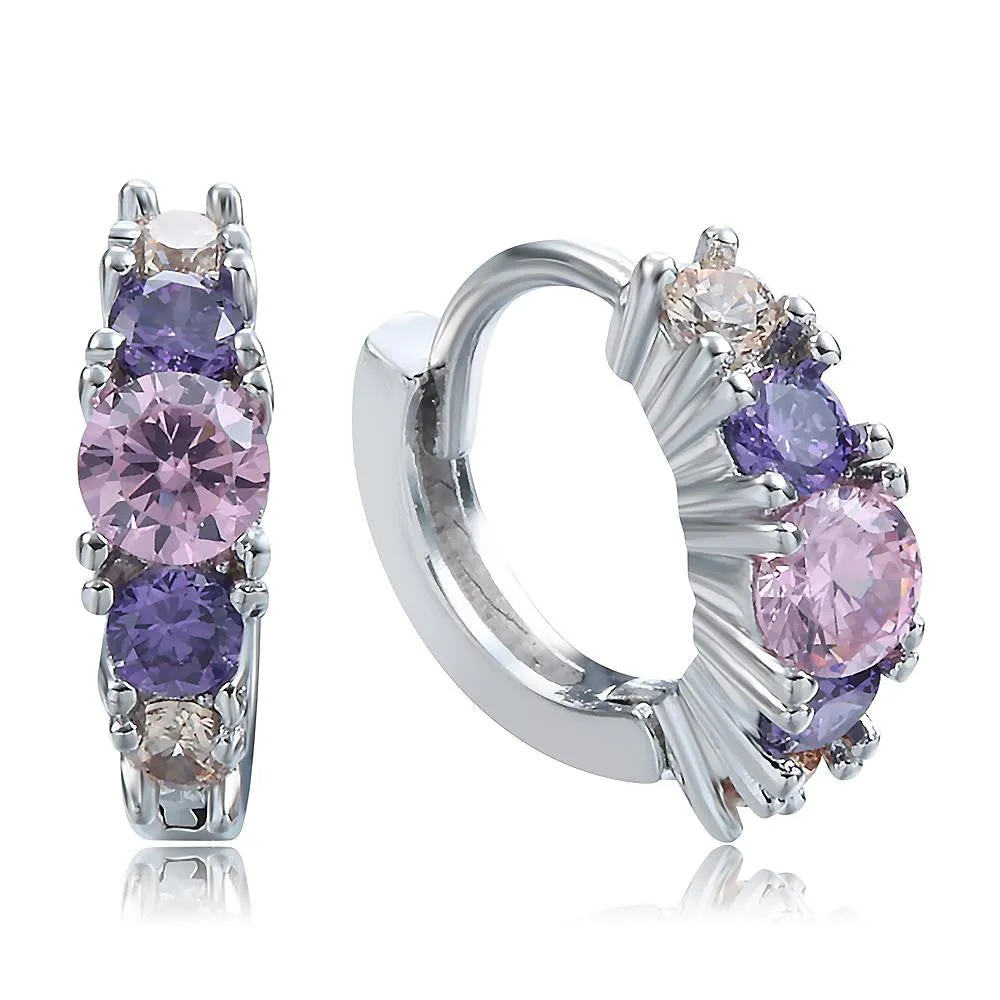Purple Zircon Earrings