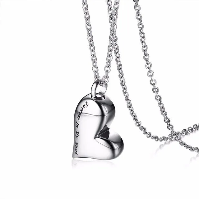 "Forever In My Heart" Engraved Cremation Pendant