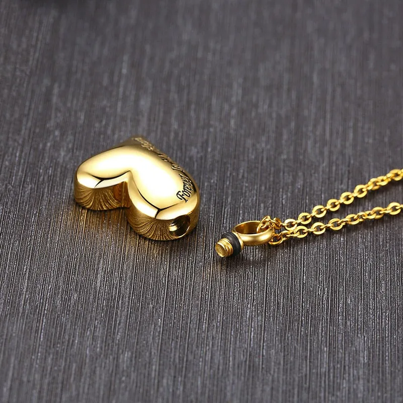"Forever In My Heart" Engraved Cremation Pendant