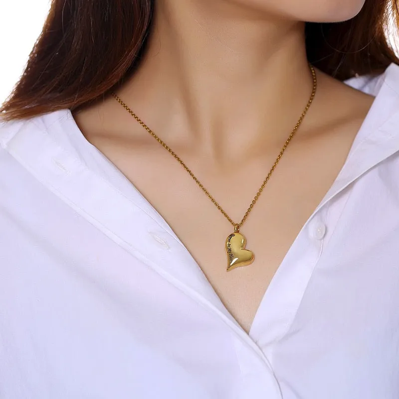 "Forever In My Heart" Engraved Cremation Pendant