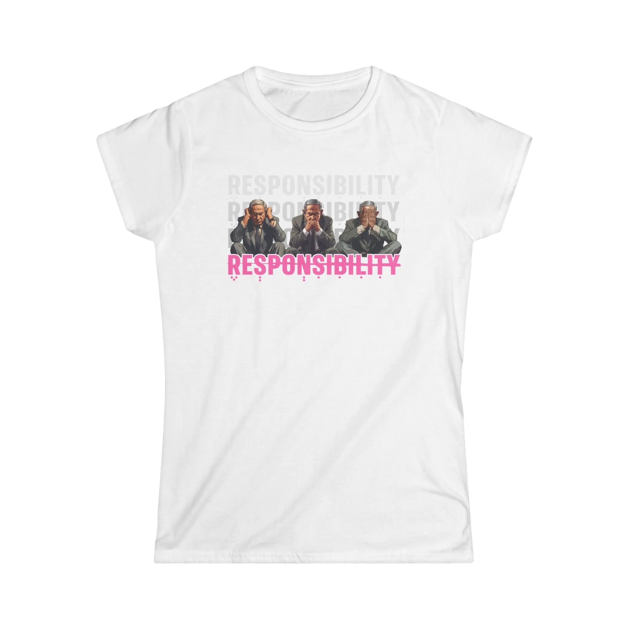 "Responsibility"  White Custom T-Shirt for Women