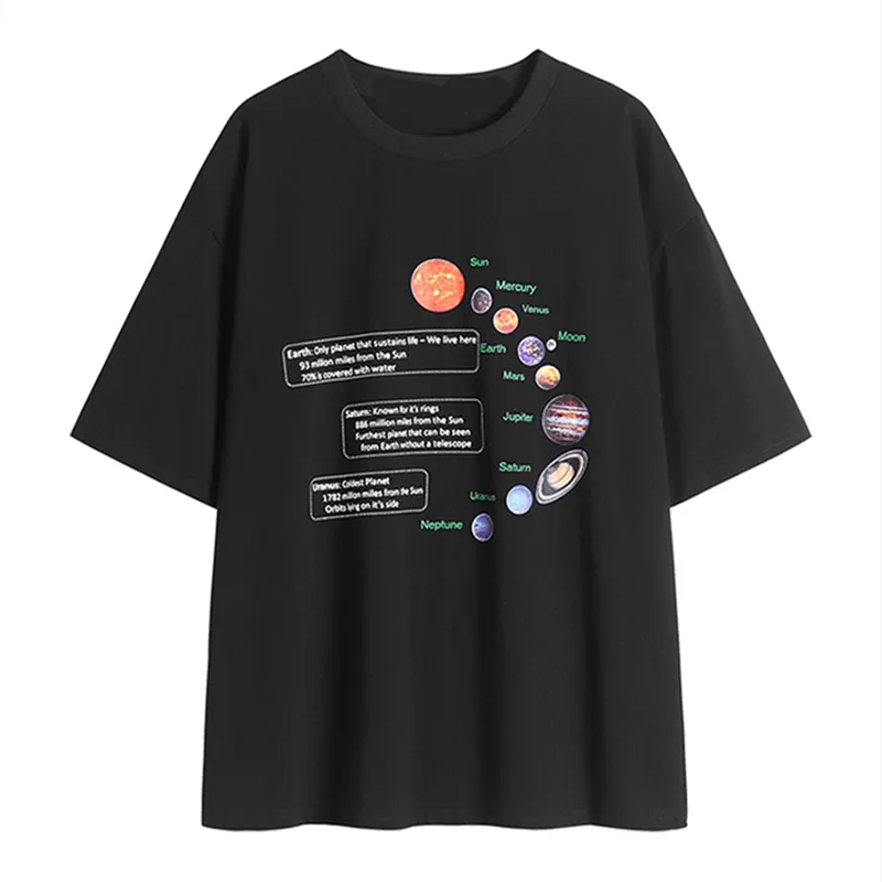 "SOLAR SYSTEM OVERSIZED" T-SHIRT N072005