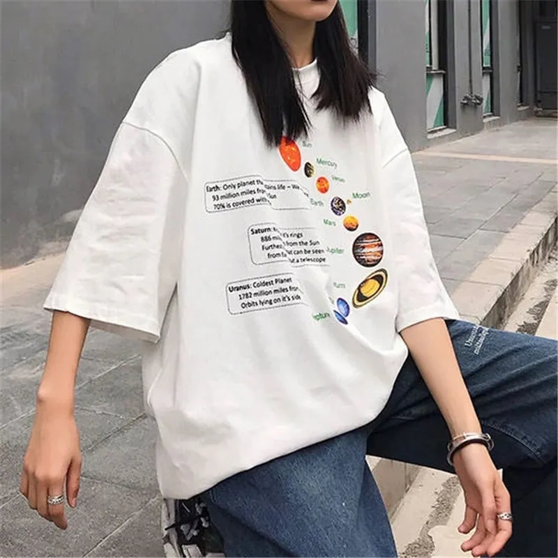 "SOLAR SYSTEM OVERSIZED" T-SHIRT N072005