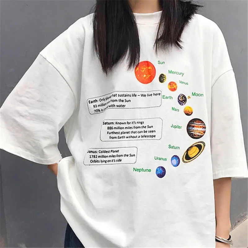 "SOLAR SYSTEM OVERSIZED" T-SHIRT N072005