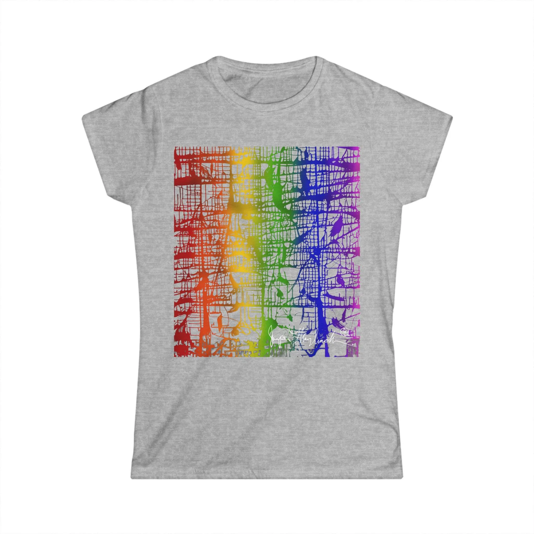 Rainbow Matrix WOMEN'S Softstyle Tee by Jumper Maybach®