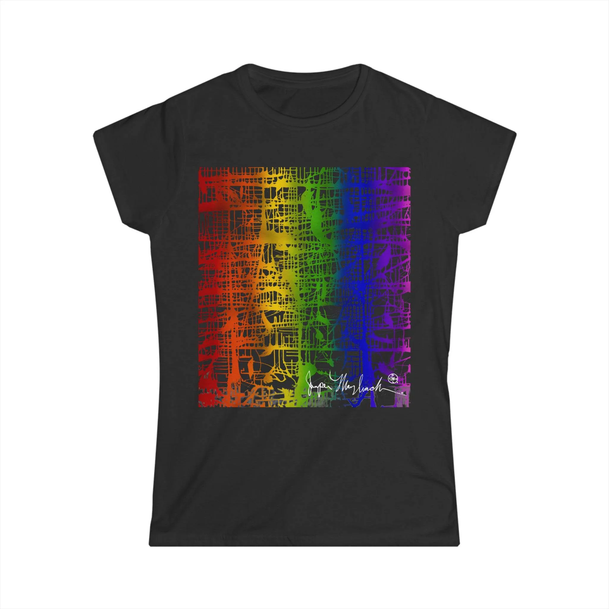 Rainbow Matrix WOMEN'S Softstyle Tee by Jumper Maybach®