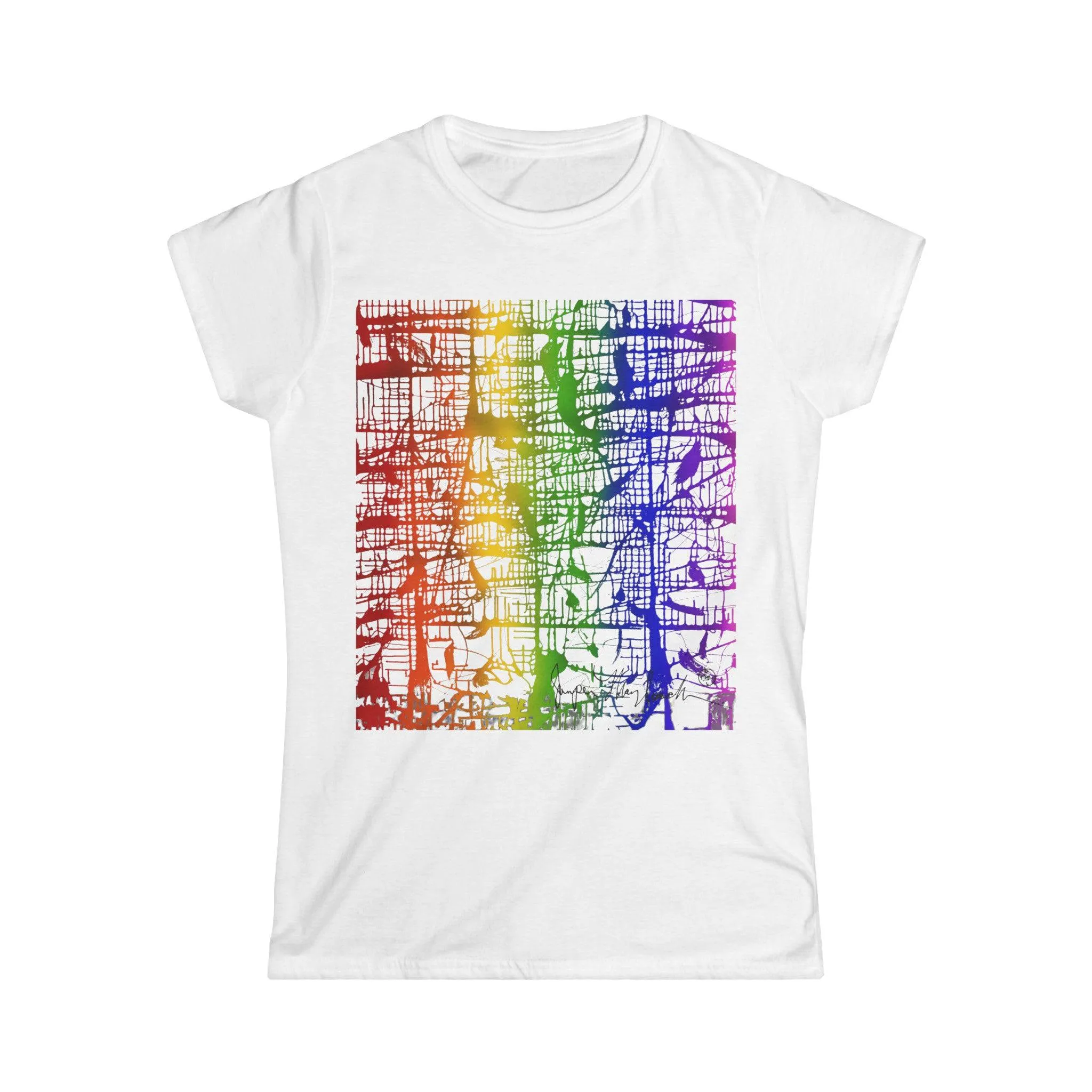 Rainbow Matrix WOMEN'S Softstyle Tee by Jumper Maybach®