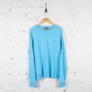 Ralph Lauren Long Sleeve T Shirt - Blue - L