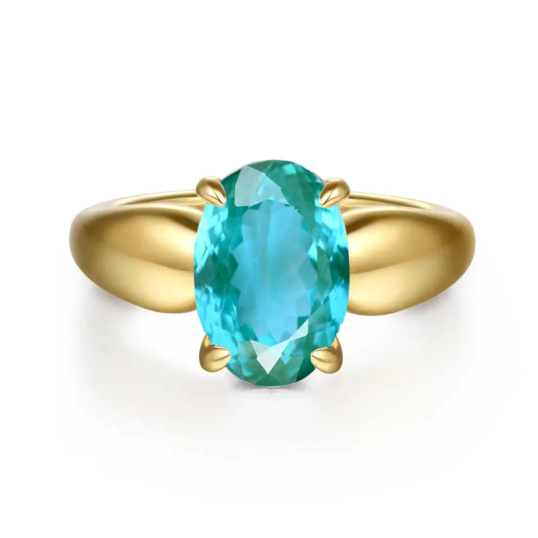 Raven Oval Engagement Ring Setting with Paraiba Tourmaline