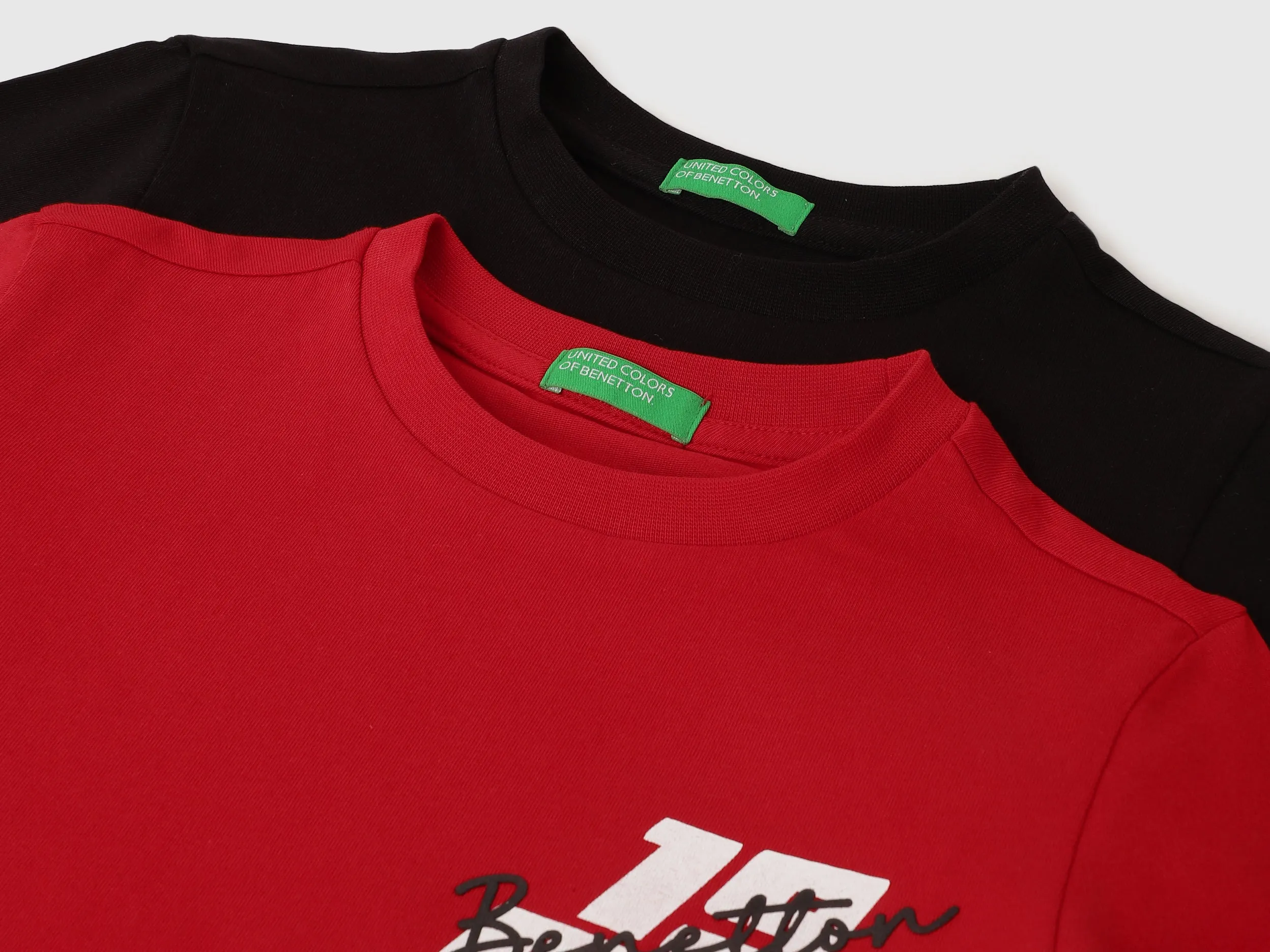 Regular Fit Crew Neck Printed Pack of 2 T Shirts